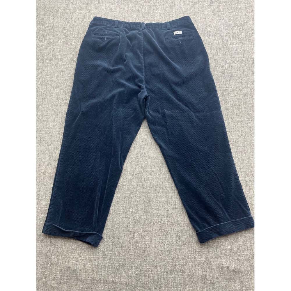 VTG Polo Ralph Lauren Corduroy Pants Navy Blue Relaxed Fit‎ Mens - Picture 3 of 8